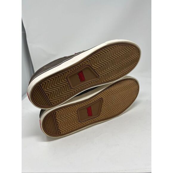 NWT LEVI’S Men’s Sneakers Shoes 10.5 Brown Tan Turner Tumbled Wax Comfort Insole - Picture 11 of 15